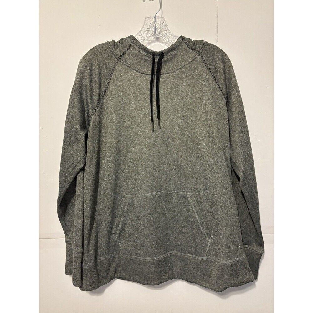 Danskin Now women's XL/ 16-18 hooded activewear pullover gray long sleeve